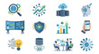 © Wazakunf - Collection of technology and data analysis icons.