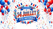 © AliHasan - Vive la france 14 juillet fete nationale celebration with balloons