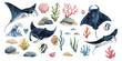 © dian's - watercolor cute manta ray collection