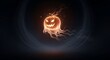 © Dian - Glowing Pumpkin in Dark Background.