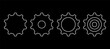 © Salma - Set of gear icons with different center designs