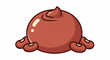 © blendrang - Adorable cartoon creature, round brown body with bean-like feet and a swirled top
