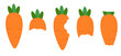 © Addieami  - Bitten carrot stages vector set