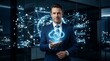 © Shams - Corporate entrepreneur showcasing innovative tech solution for global data flow integration and software synchronization