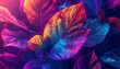 © Kgold - Vibrant Neon Leaves with Colorful Lighting Effects.