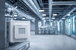 © Yurii Semonov - Industrial Smart Control Panel in Factory Interior for HVAC Automation and Energy Management