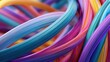 © San - Abstract colorful curved lines illustration