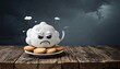 © SepahJaafar - Grumpy Cloud Teapot Raining Lightning on Cookies