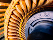 © Gabriel - Close-up detail of copper windings inside a large industrial electric motor or generator stator