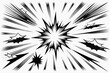 © Reema - Manga Speed Lines and Action Effect Collection - Comic Book Radial and Horizontal Motion Lines for Dynamic Graphic Design .white background .vector