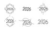 © Pacul - Elegant 2026 new year designs set in creative artistic style for decoration purpose