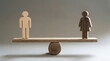 © Gambar - wooden man and woman on seesaw