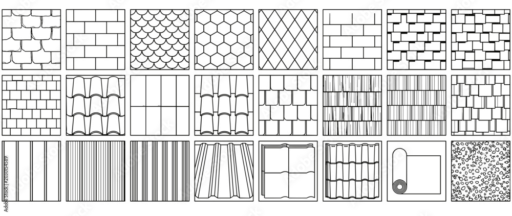 AutoCAD Material Hatch Pattern Reference for Construction Drawings ...