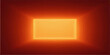 © Md - Abstract orange glowing corridor background with a futuristic rectangular neon light frame portal disappearing into deep warm shadows
