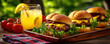 © Wonderful Studio - Us labor day cheeseburger slider lemonade picnic