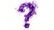 © ALI - Mysterious Purple Question Mark Shaped Smoke Swirls on White Background