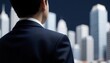 © Teerapat - Businessman Overlooking City Skyline in a Professional Setting