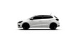 © Stock - A sleek silver car is parked on a clean surface in profile view