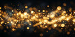 © YEASMIN - Rain drops on glass window with golden Christmas lights bokeh glow and festive sparkle