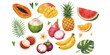 © dian's - Watercolor Tropical Fruits Clipart Set