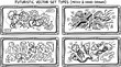 © abenail - Messy Hand-Drawn Futuristic Technology Vector Set Types - Abstract Concepts, Robots, Circuits, Gears  Bio-Forms in Black  White Line Art
