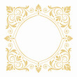 © reynaldi - Ornate Golden Decorative Frame with Floral Swirls