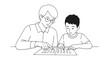 © Asek - teacher helping student with calendar