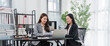 © Kritdanai - Professional Partnership: Two female legal professionals collaborate over documents and a laptop at a desk, bathed in natural light within a well-lit office.