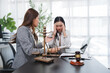 © Kritdanai - Legal Consultation: A lawyer offers support and advice to a distressed client during a legal consultation. The scene conveys empathy and concern within a professional setting.