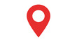 © ClipsByAnderson - Simple red map pointer icon representing a digital location marker for navigation and travel web design