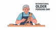 © ninik - An elderly man carves a wooden toy on International Older Persons Day