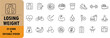 © Dipika - A set of 24 losing weight line icons