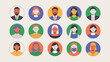 © KhadizaAkter - A collection of 15 minimalist illustrated user avatars for professional business and social profiles