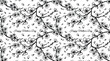 © ClipNova - Seamless pattern with cherry blossoms and happy mothers day text, handdrawn sketch style, isolated on white background