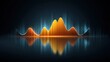 © buraratn - Audio waveform visualization with vibrant colors reflecting sound frequencies on dark background, showcasing sound dynamics and rhythmic patterns in digital design
