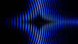 © Asadul - Blue Abstract Wave Background – Futuristic Neon Ripple Lines Digital Art Wallpaper