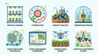 © ocarttt - Smart farming and agricultural technology icon set