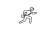 © Komeng - Running Courier Icon with Bag on Shoulder, Delivery Service, Fast Shipping, Motion Graphic