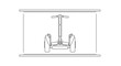 © Bito - Top view line drawing of a self-balancing electric scooter in a frame
