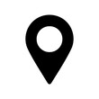 © puntip_a - Minimal location pin icon with simple shape and center circle. Clean flat SVG design ideal for maps, navigation, GPS, travel apps, and location-based services.