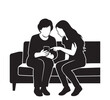 © muqaddas - Bridging the digital divide, a younger person patiently instructs an older adult on smartphone operation, symbolizing intergenerational learning, connection, and technological empowerment