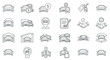 © Awais - Set of linear car service and automotive business icons for vehicle sales, insurance, maintenance and garage services