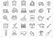 © Ahmed - Soil Line Editable Stroke Icons Set, Farming Field and Agriculture Thin Linear Vector Pictograms, Ground and Earth Growth Garden Elements Bundle