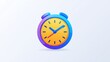 © bani - Colorful alarm clock icon; time management concept;  website design element