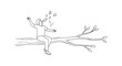 © Sanguan - Person singing joyfully on a tree branch, music notes floating in the air