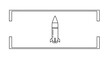 © Sinta - Rocket Launch Pad Outline Icon: Space Exploration and Technology