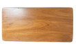 © Ilen Studio - Empty Rectangle wooden cutting board isolated on white background. Top View chopping board with clipping path. Cooking concept with Kitchen accessory and copy space for your products