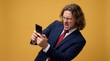 © SemvakCyber - Phone reaction of an angry businessman shouting at his smartphone