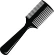 © Rajon - Minimalist black hair comb icon for design projects
