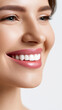 © Curioso.Photography - Radiant female smile with flawless white teeth and glowing skin highlighting beauty, dental health and skincare aesthetics.